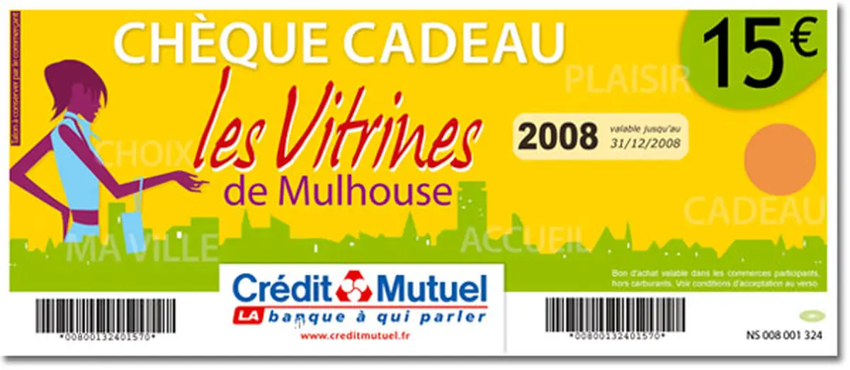 Les chèques-cadeaux des Vitrines de Mulhouse