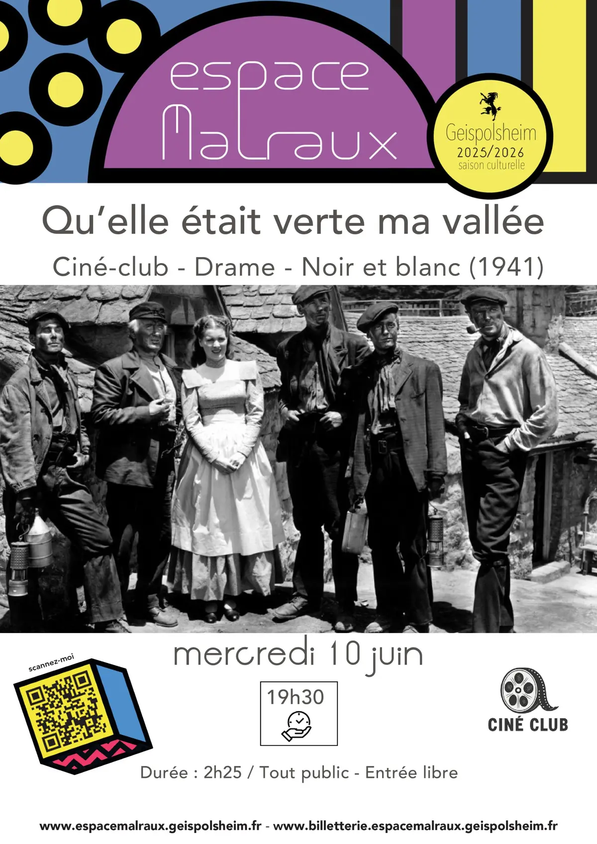 Qu’elle était verte ma vallée - Ciné Club