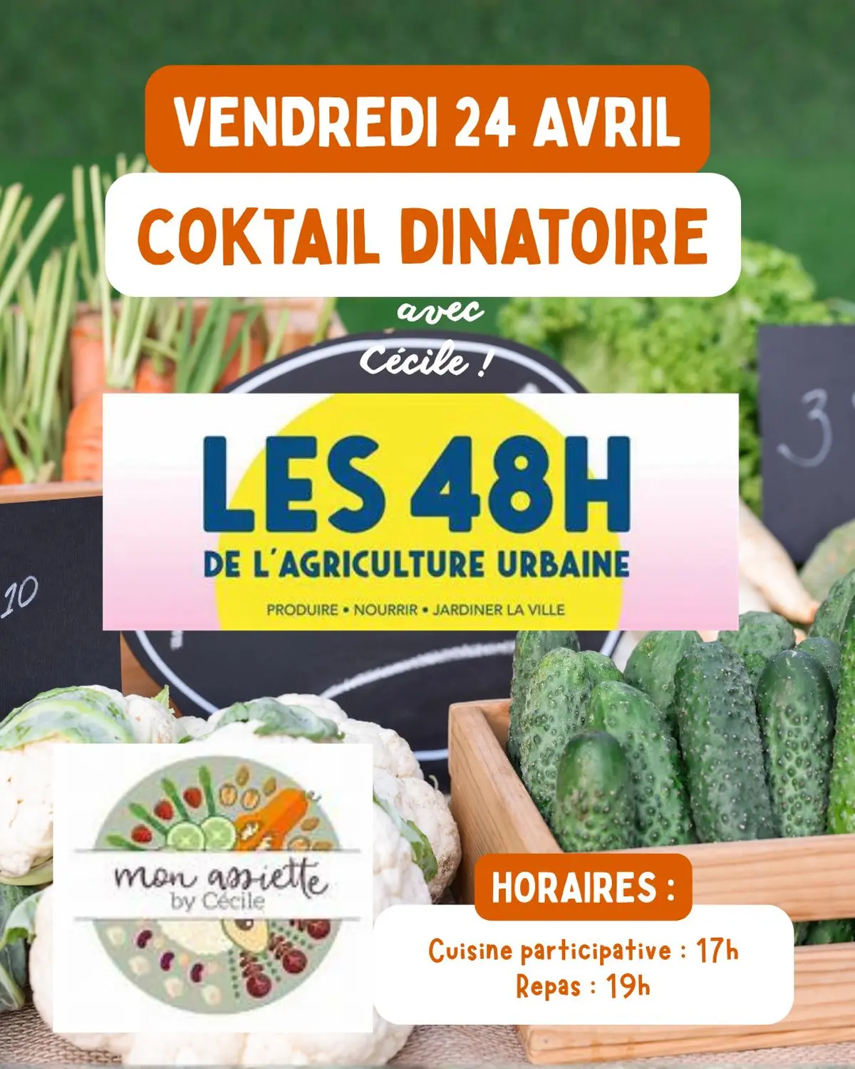Atelier cuisine & repas  - Cocktail dinatoire végétal