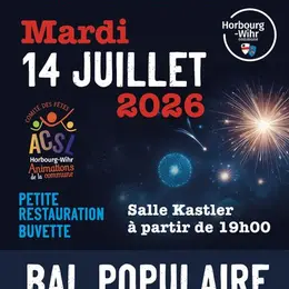Feu d'Artifice et Bal Populaire pour la Fête Nationale à Horbourg-Wihr !