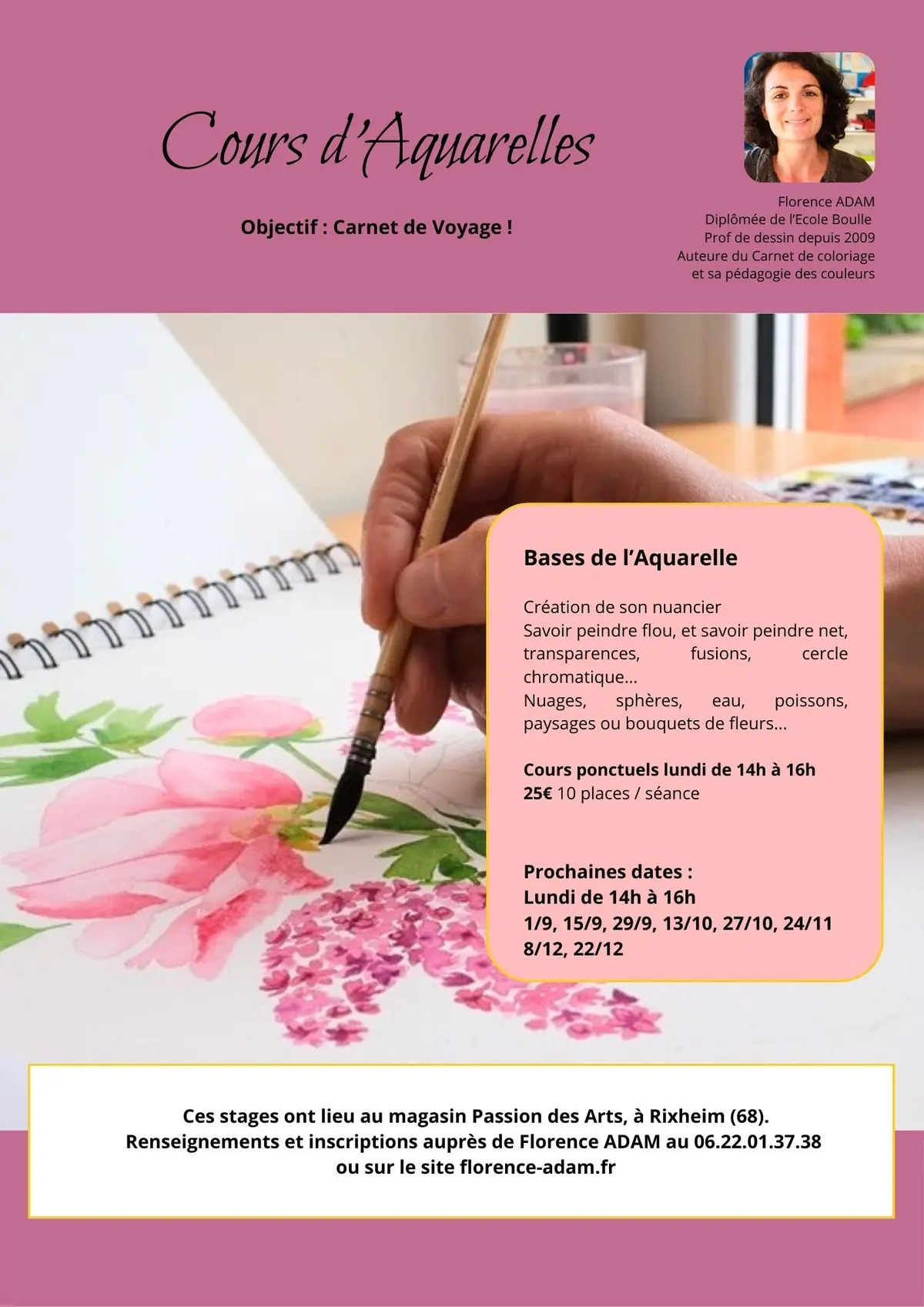 Cours de peinture - Bases de l'aquarelle