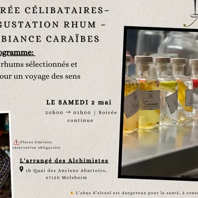 Soirée célibataires Dégustation Rhum Ambiance Caraïbes