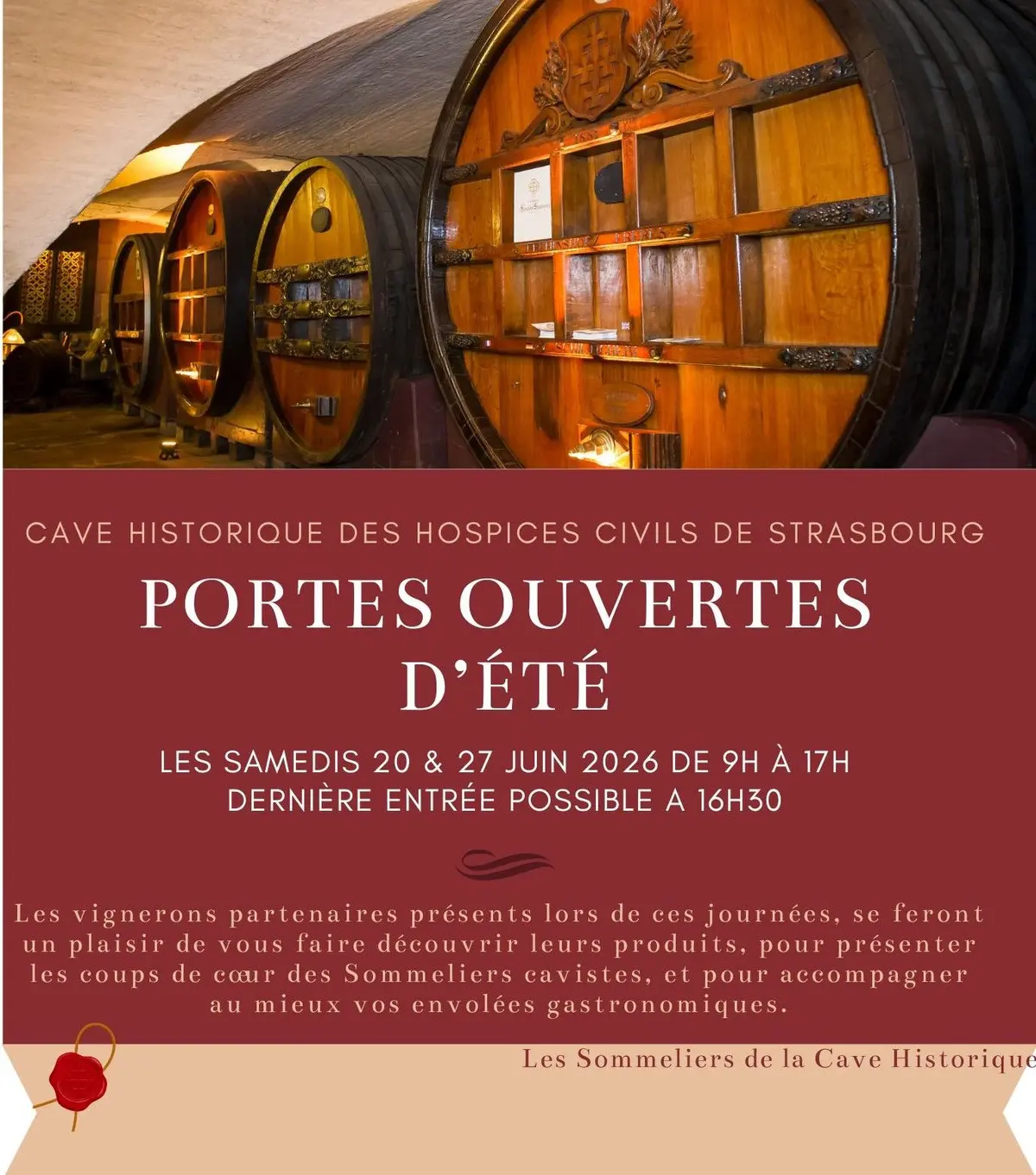 Portes Ouvertes à la Cave Historique des Hospices de Strasbourg