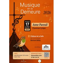 Musique en la demeure - Anne PAREUIL, Chanteuse Lyrique Mezzo-Soprano 