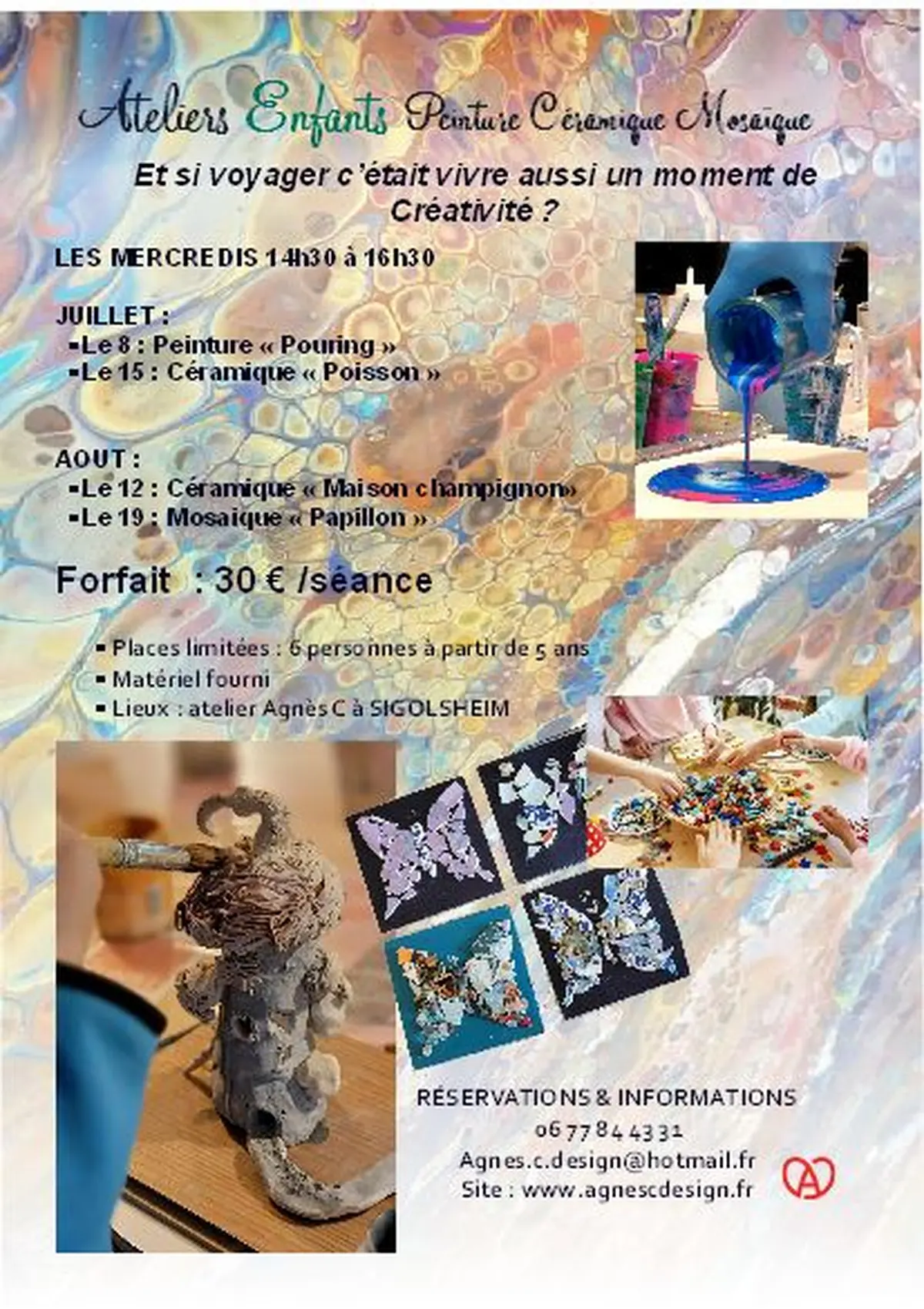 Ateliers Ceramique Peinture Mosaique enfants