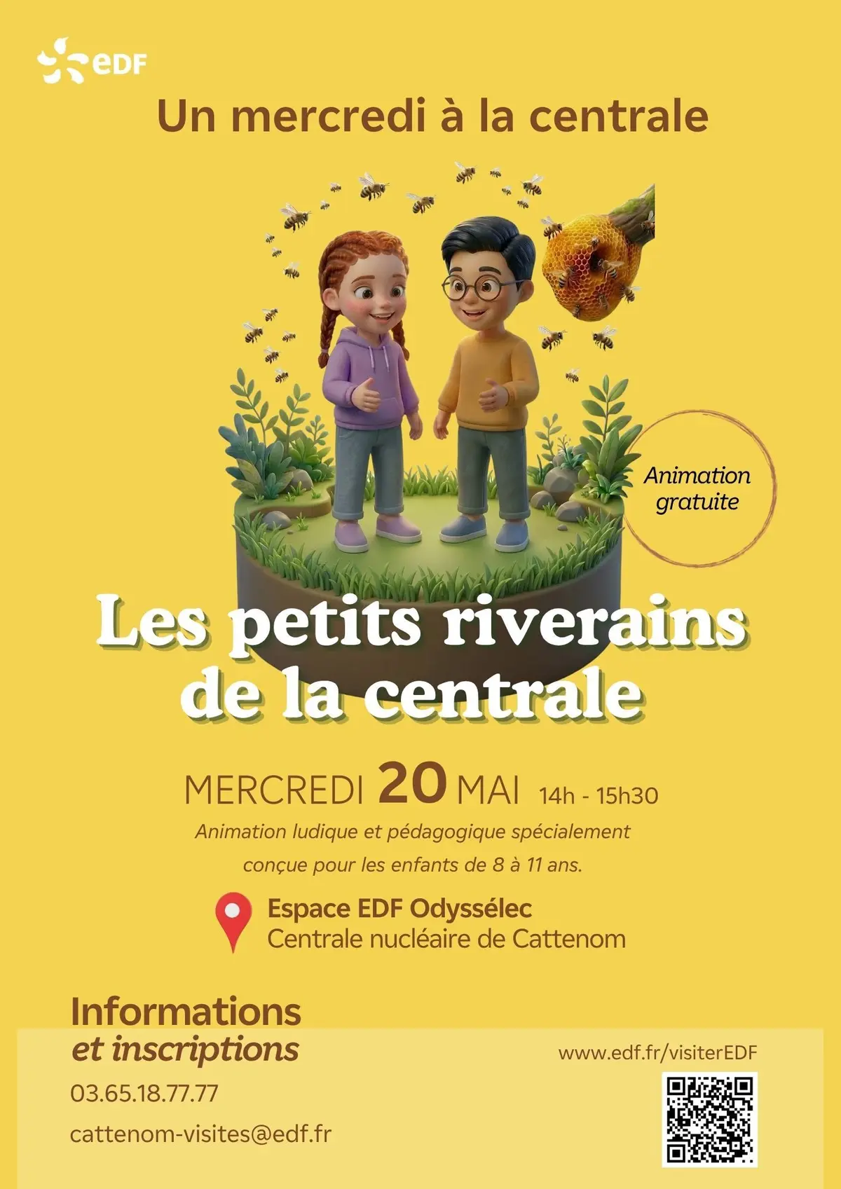 Les petits riverains de la centrale : animation biodiversité en famille