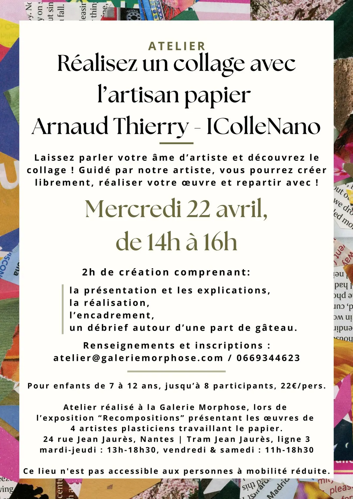 Atelier créatif : réalisez un collage avec Arnaud Thierry, alias I Colle Nano