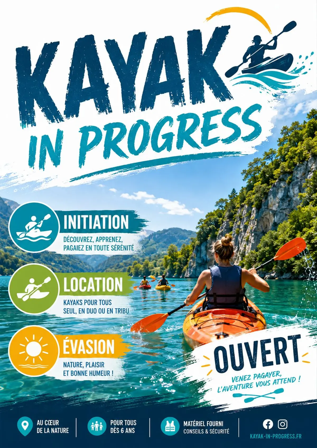 Initiation/location stand up paddle, kayak, canoë - MOVE ON NATURE