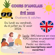 Cours d'anglais - été 2026