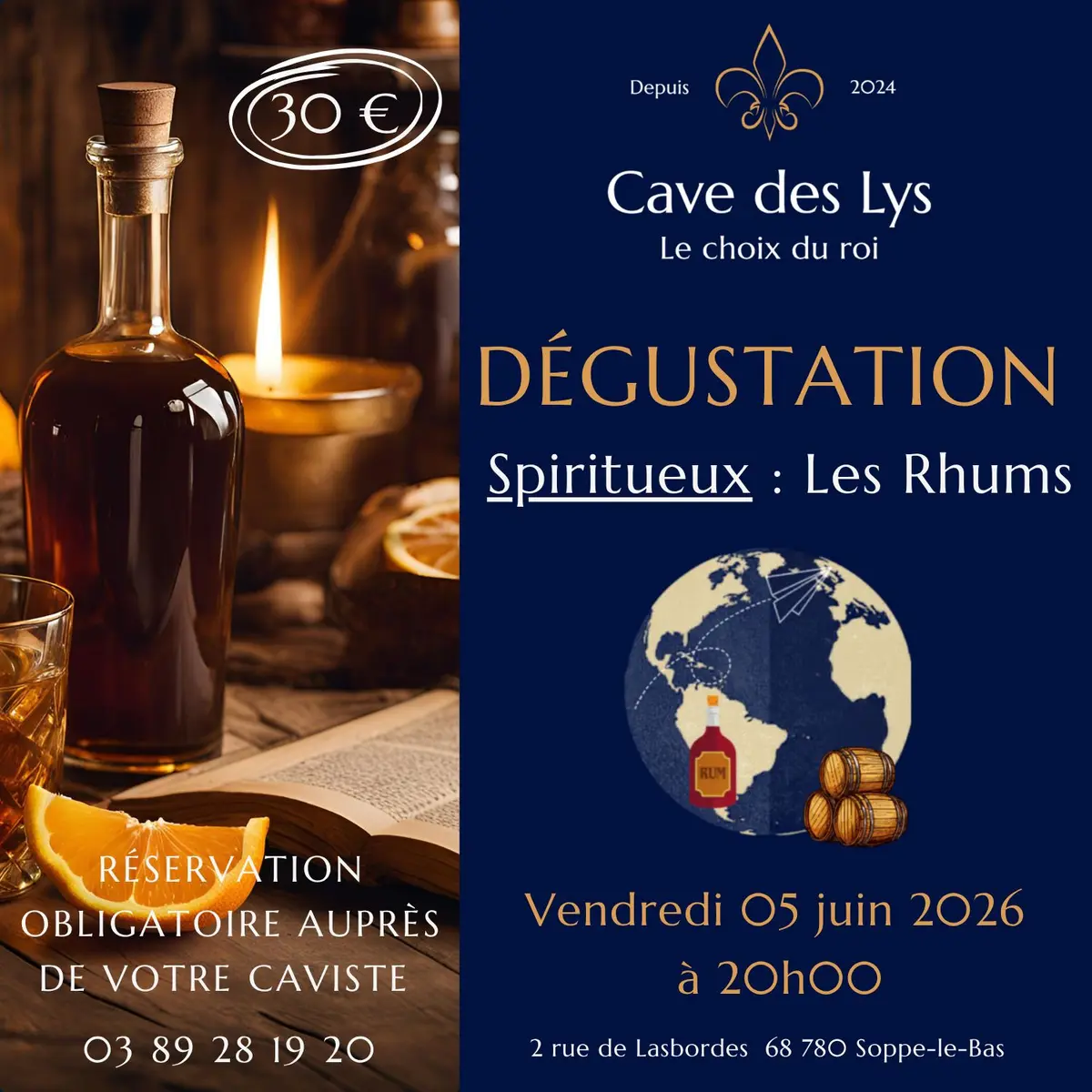 Dégustation de rhums