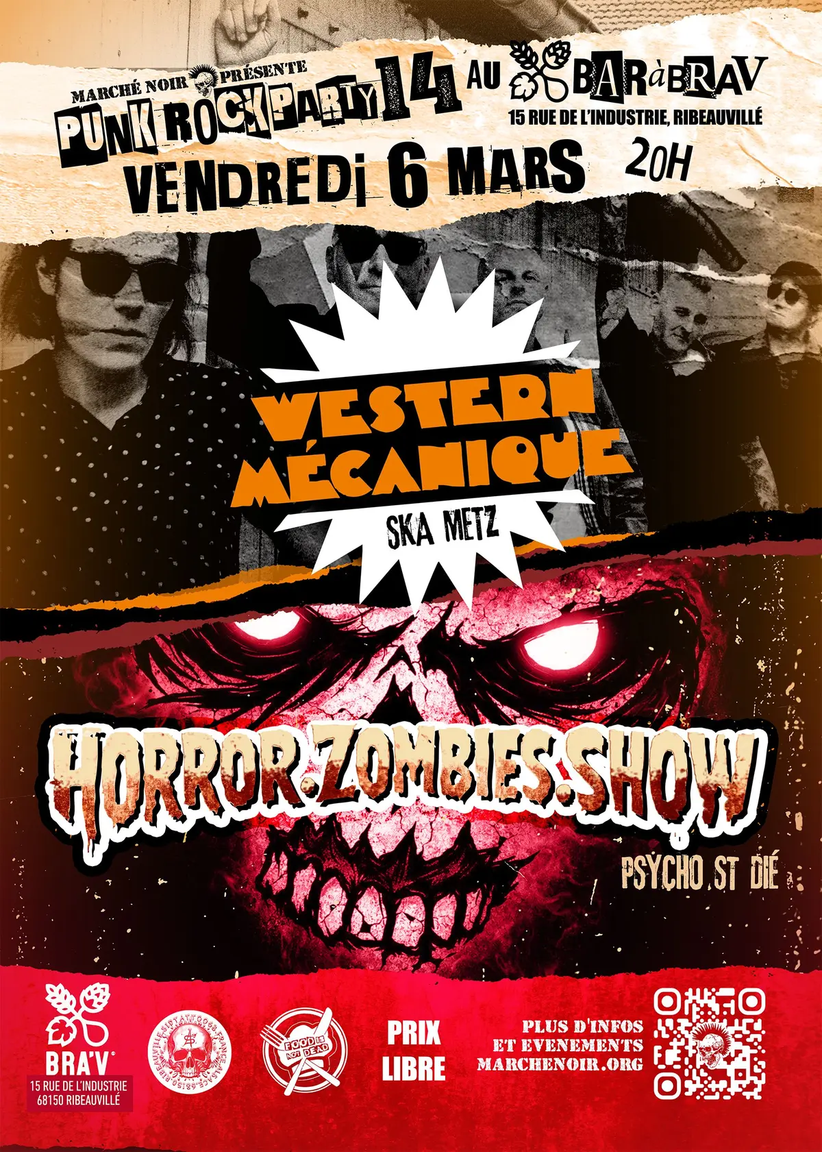 Punk rock Party 14 au BaRàBraV : Western Mecanique et Horror Zombies Show