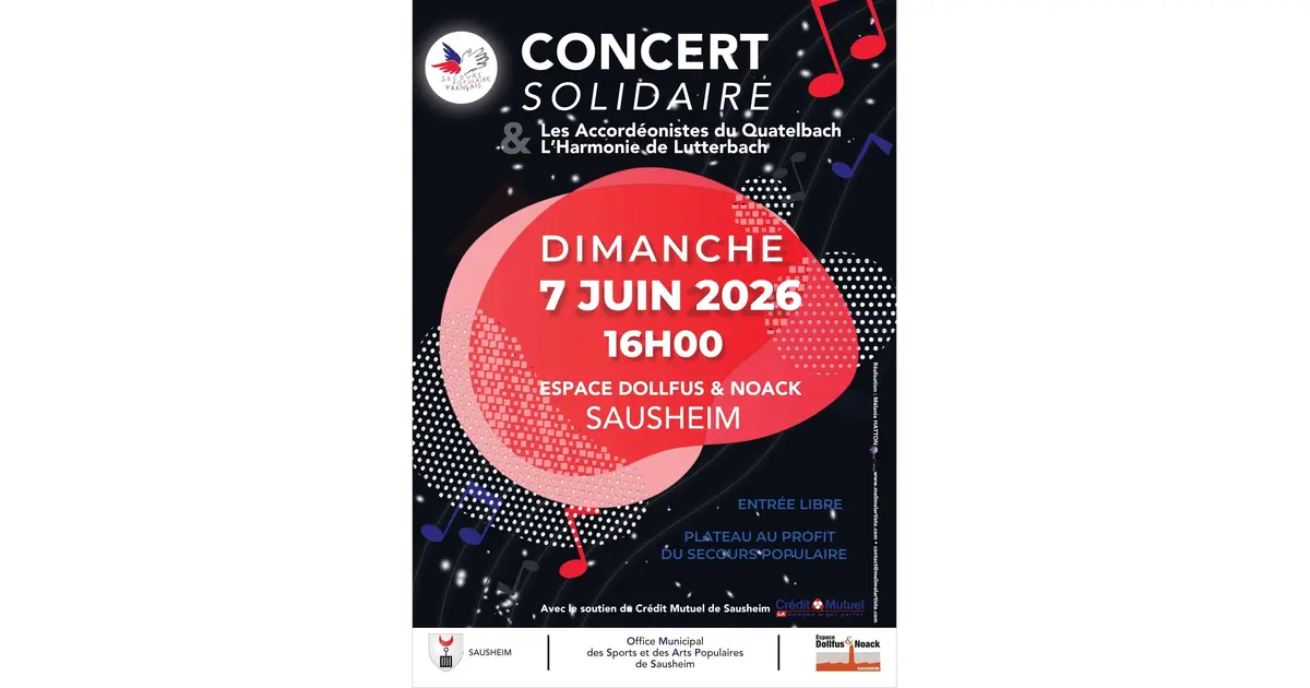 Concert solidaire au profit du Secours populaire français