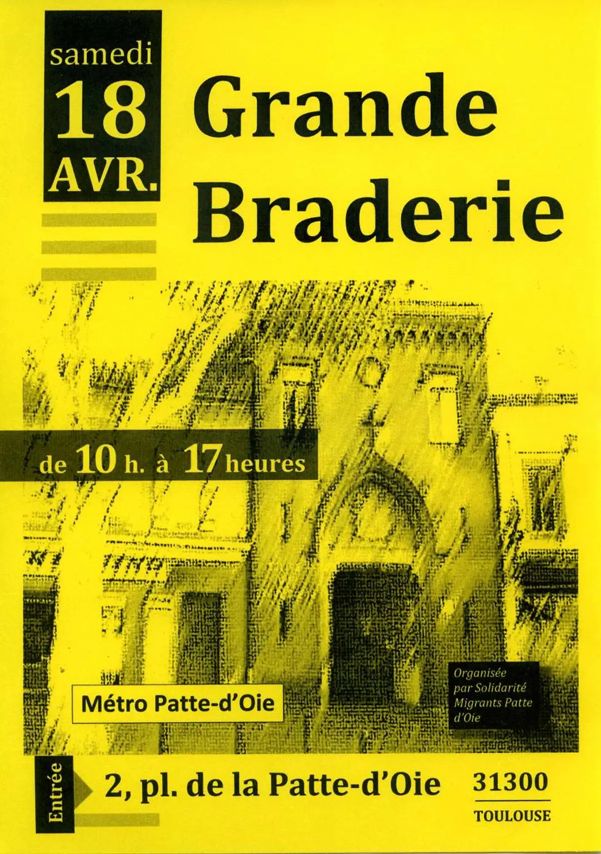 Braderie Association Solidarité Migrants Patte d'Oie