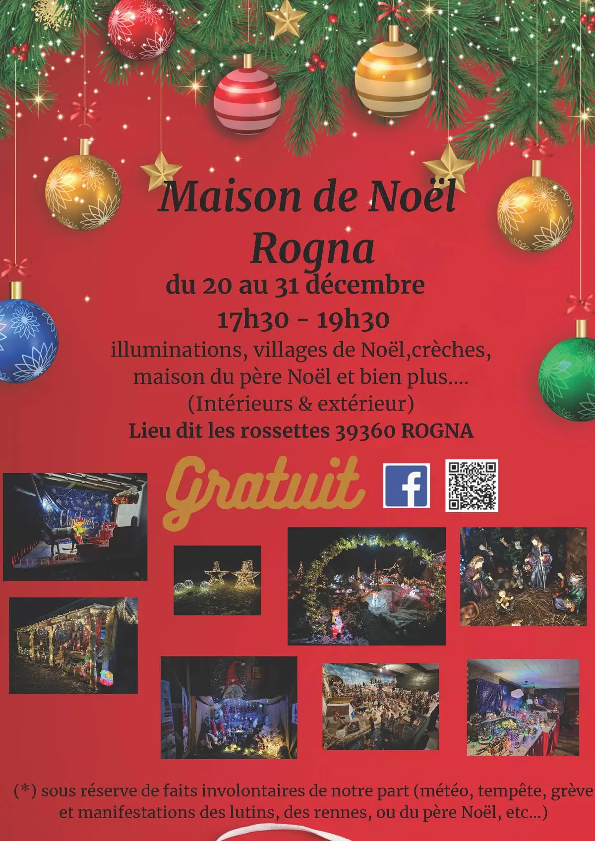 Maison illuminée de Noel (Rogna-Jura)