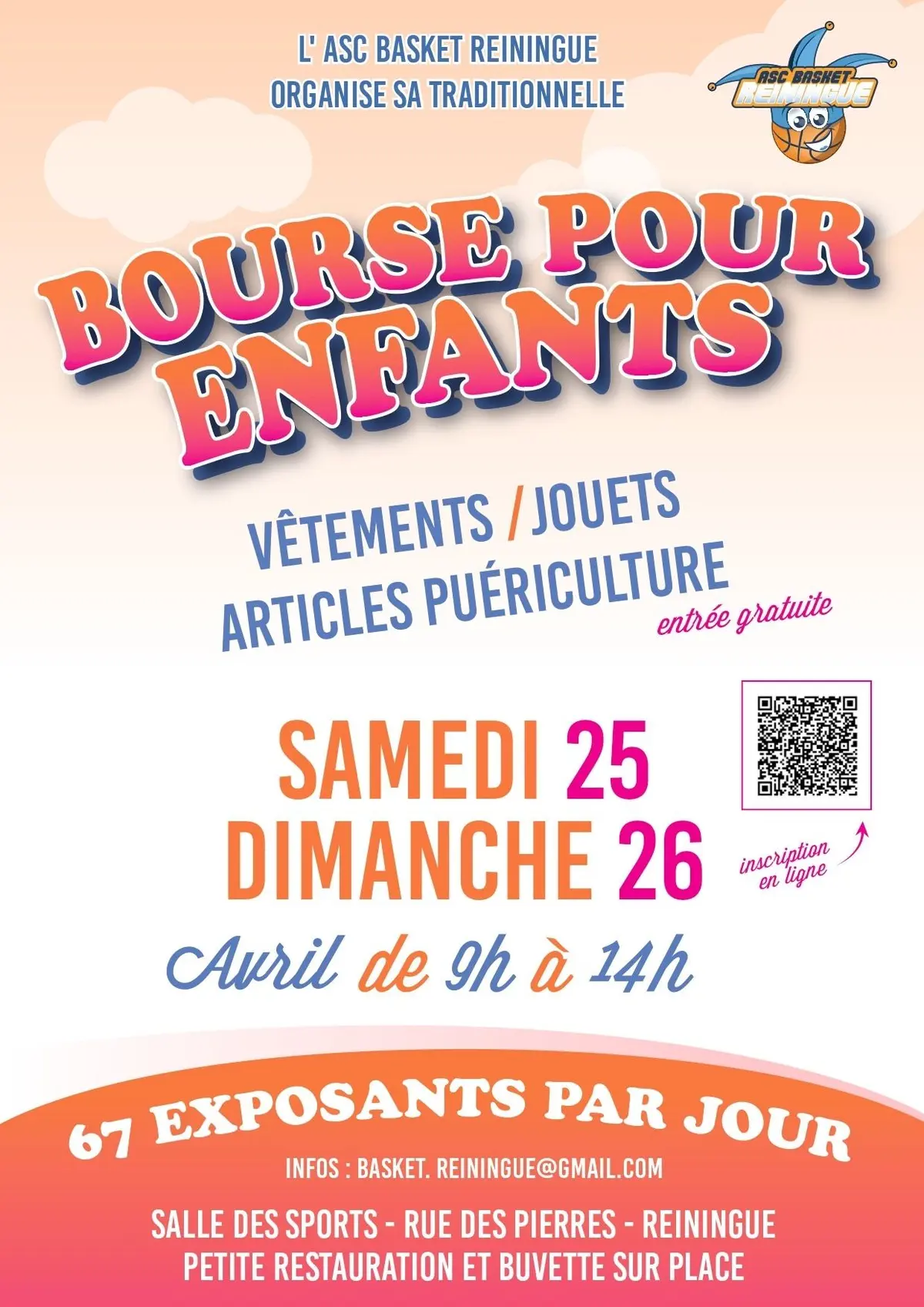 Bourse enfants : vêtements, jouets et articles de puériculture