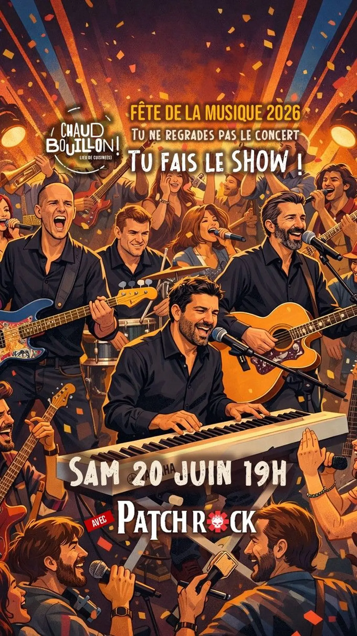 Fête de la musique 2026 Patchrock à Chaud Bouillon : Tu FAIS le concert