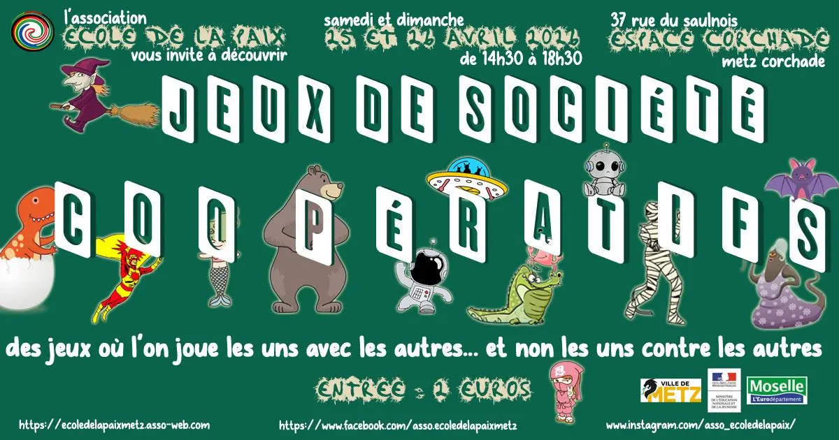 Après-midis jeux de société coopératifs