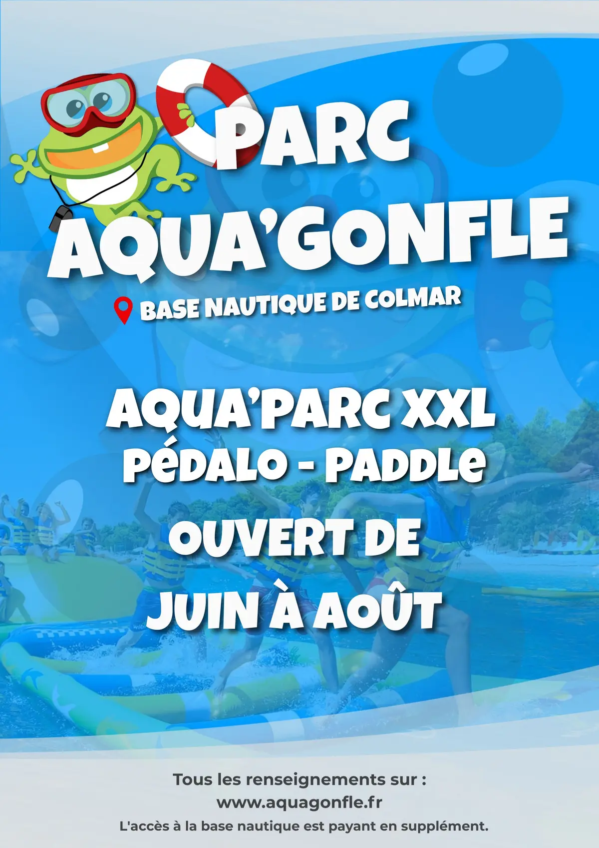 Aqua'parc XXL, paddles et pédalos, à la base nautique de Colmar !