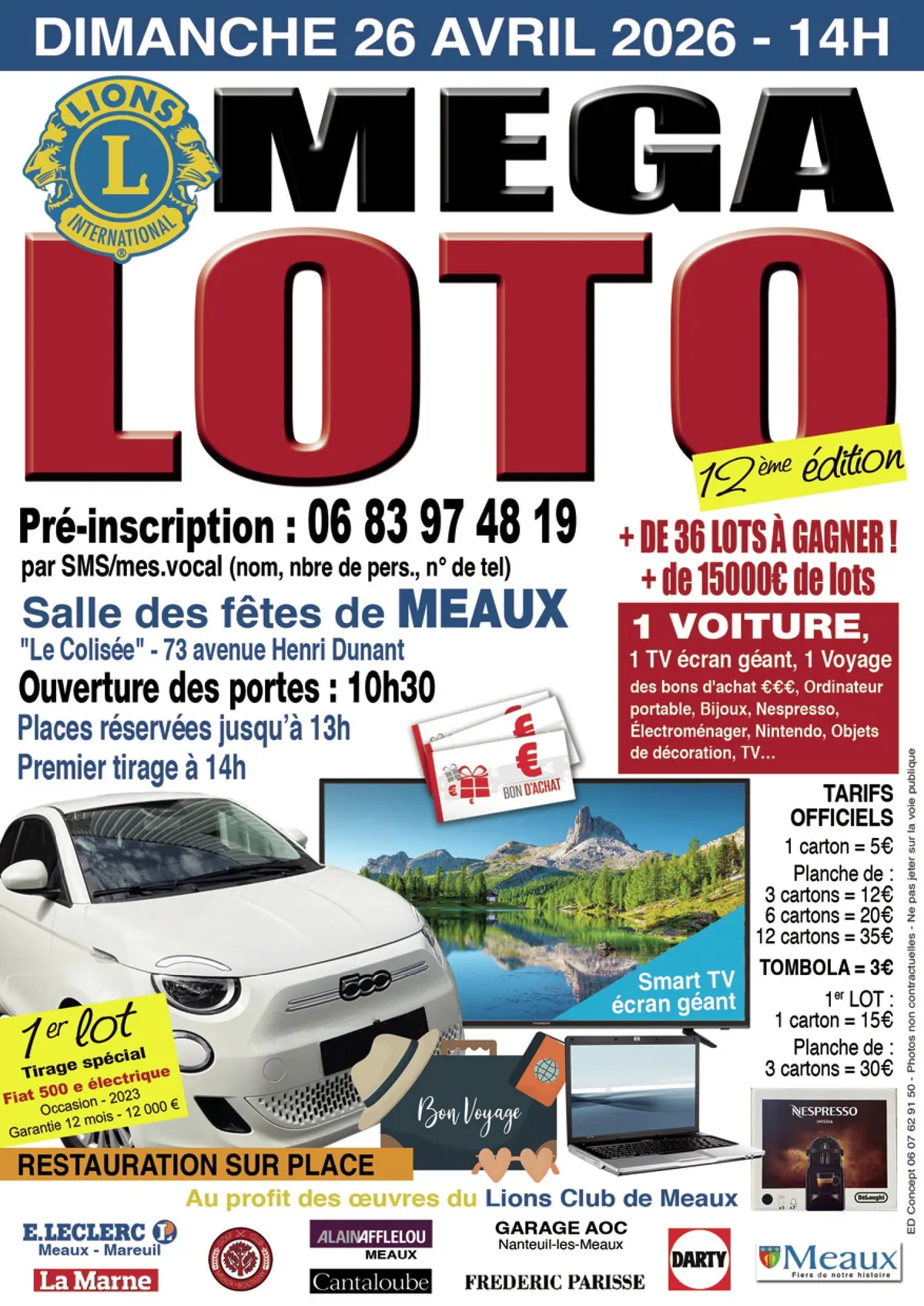 Mega Loto du Lions Club de meaux