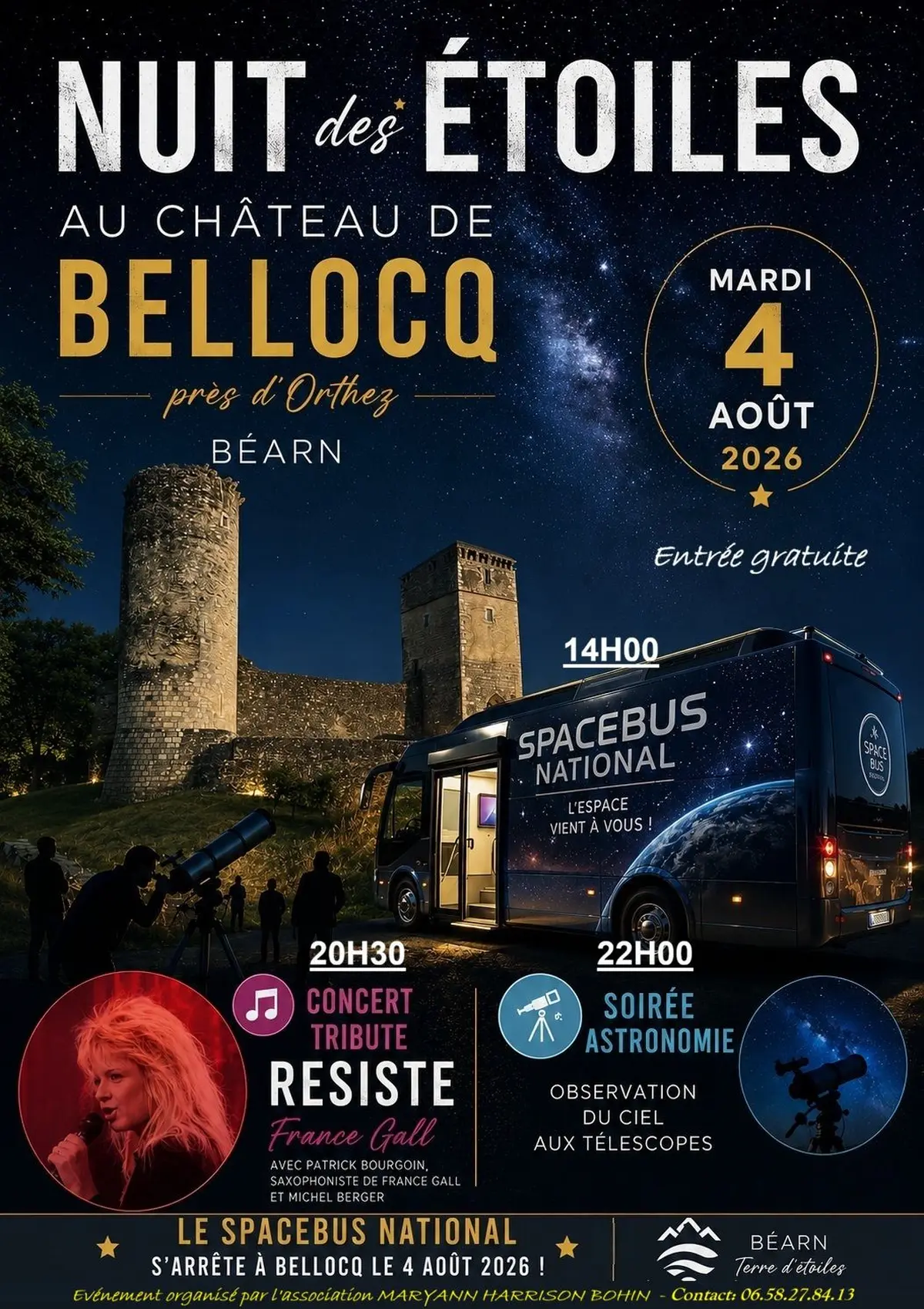Nuit des Etoiles chateau de Bellocq