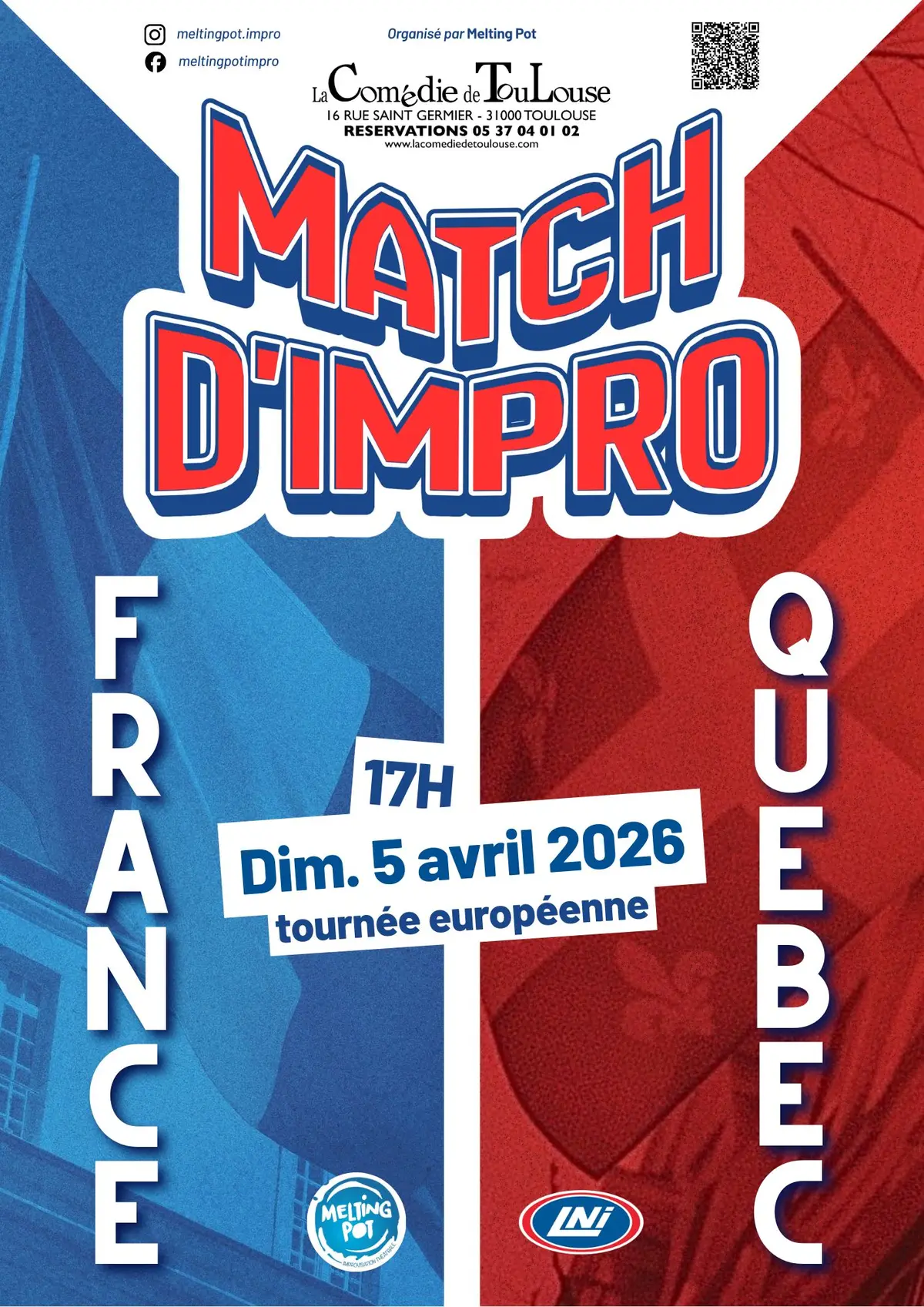 Match d'Impro France VS Québec - Comédie de Toulouse