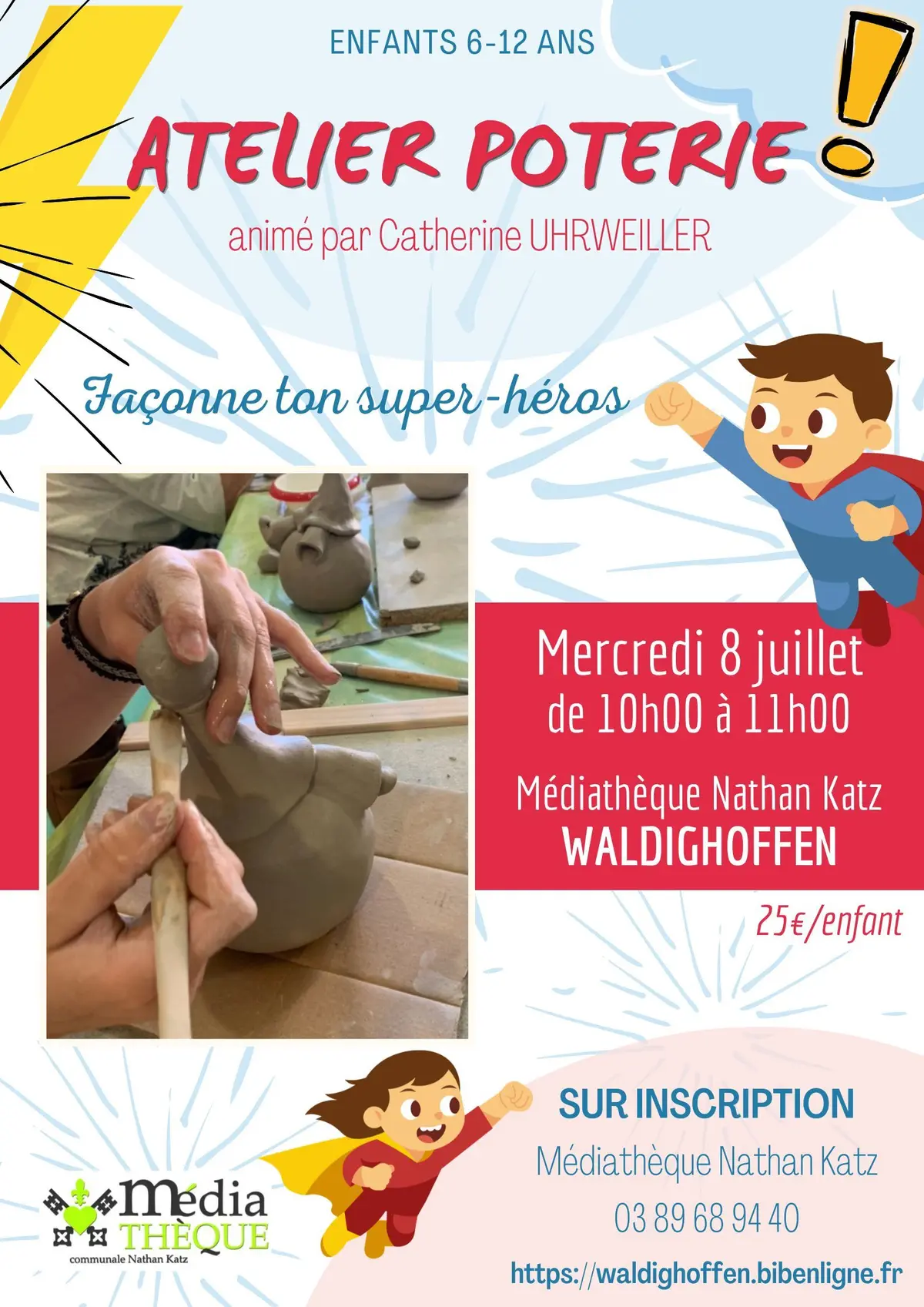 Atelier poterie : Façonne ton super-héros