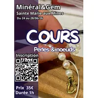 Cours : perles de culture avec noeuds sur soie &copy; Christine Froehly