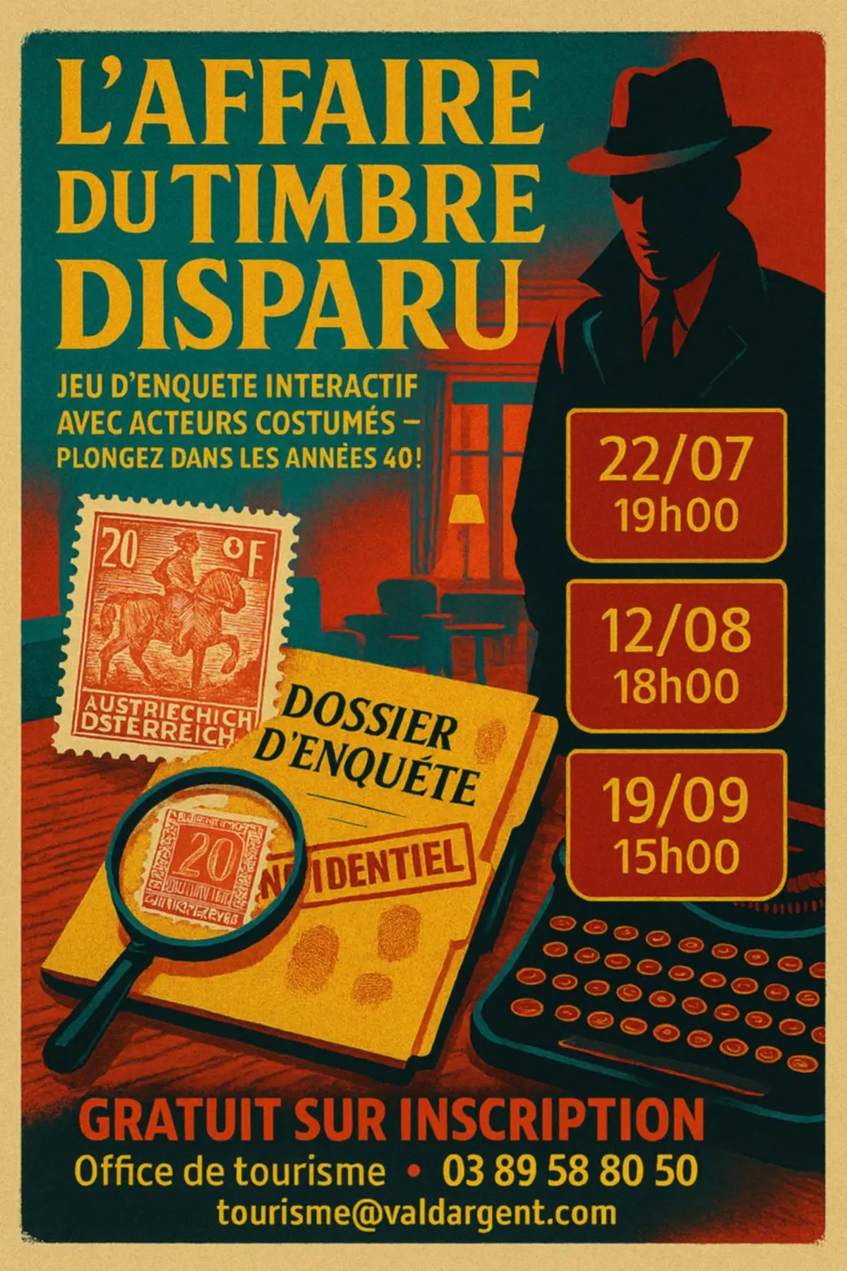 Jeu d’enquête  « l’affaire du timbre volé » 