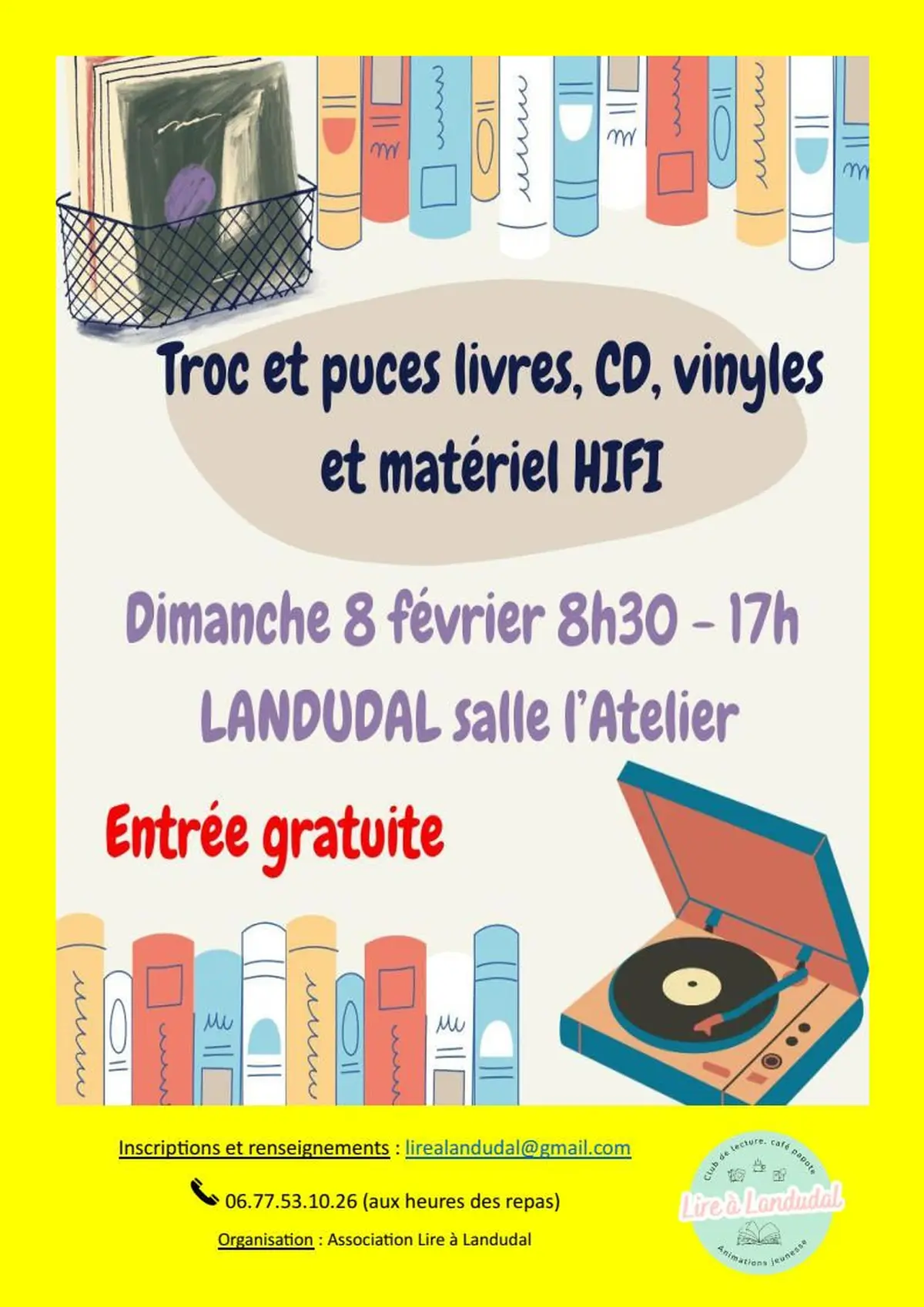 troc et puces livres, vinyles, CD et matériels hifi