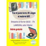troc et puces livres, vinyles, CD et matériels hifi