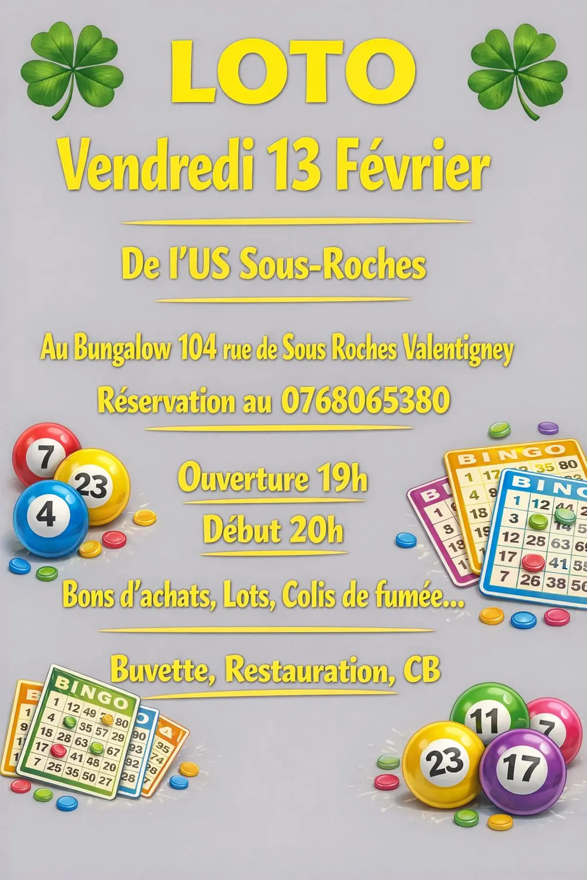 Loto de l Us Sous-roches Valentigney 