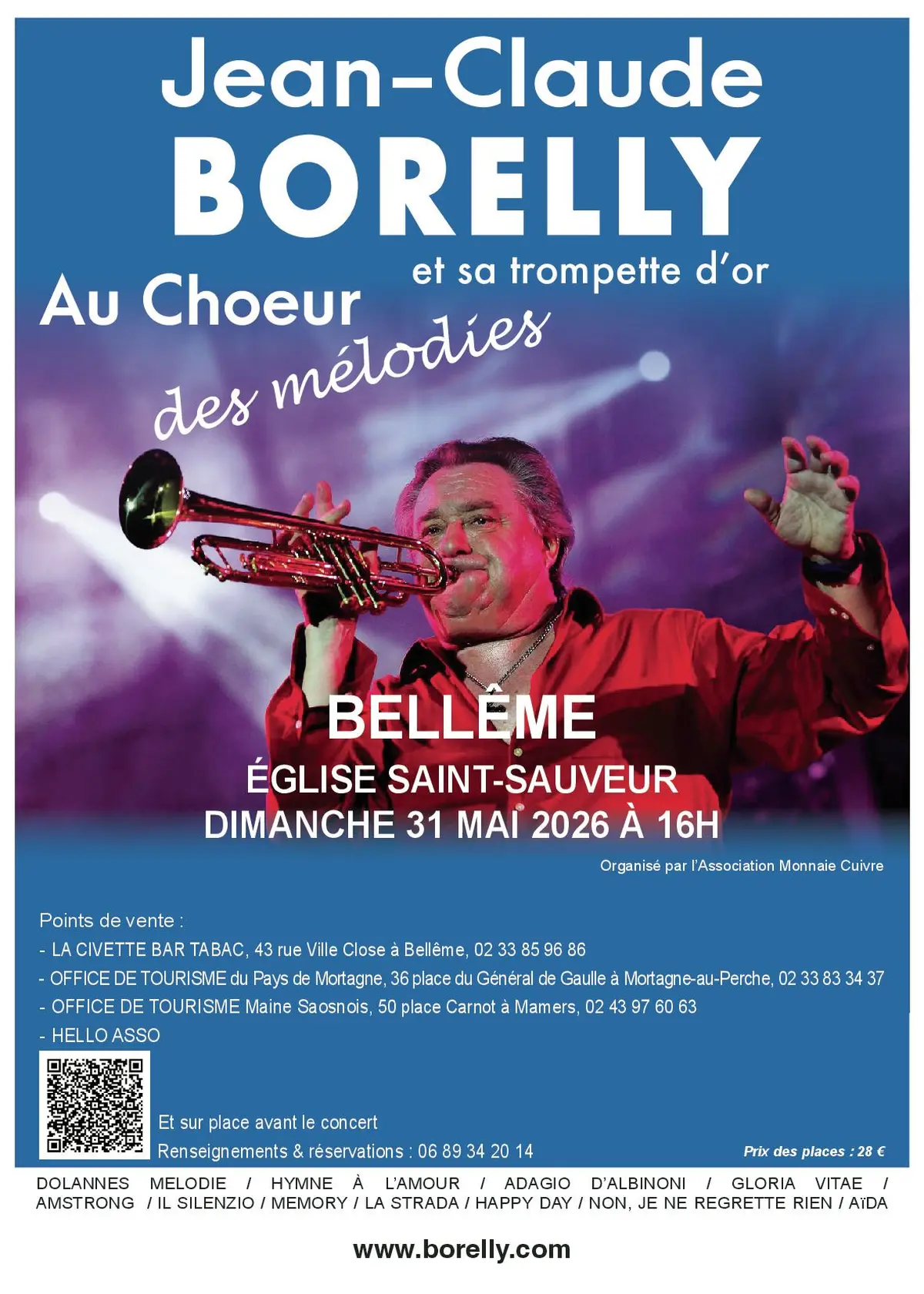 Jean-Claude BORELLY et sa trompette d'Or.