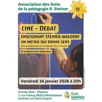 Ciné - Débat  Enseignant Steiner-Waldorf  - Un métier qui donne sens &copy; Association Les Amis de la pédagogie R. Steiner