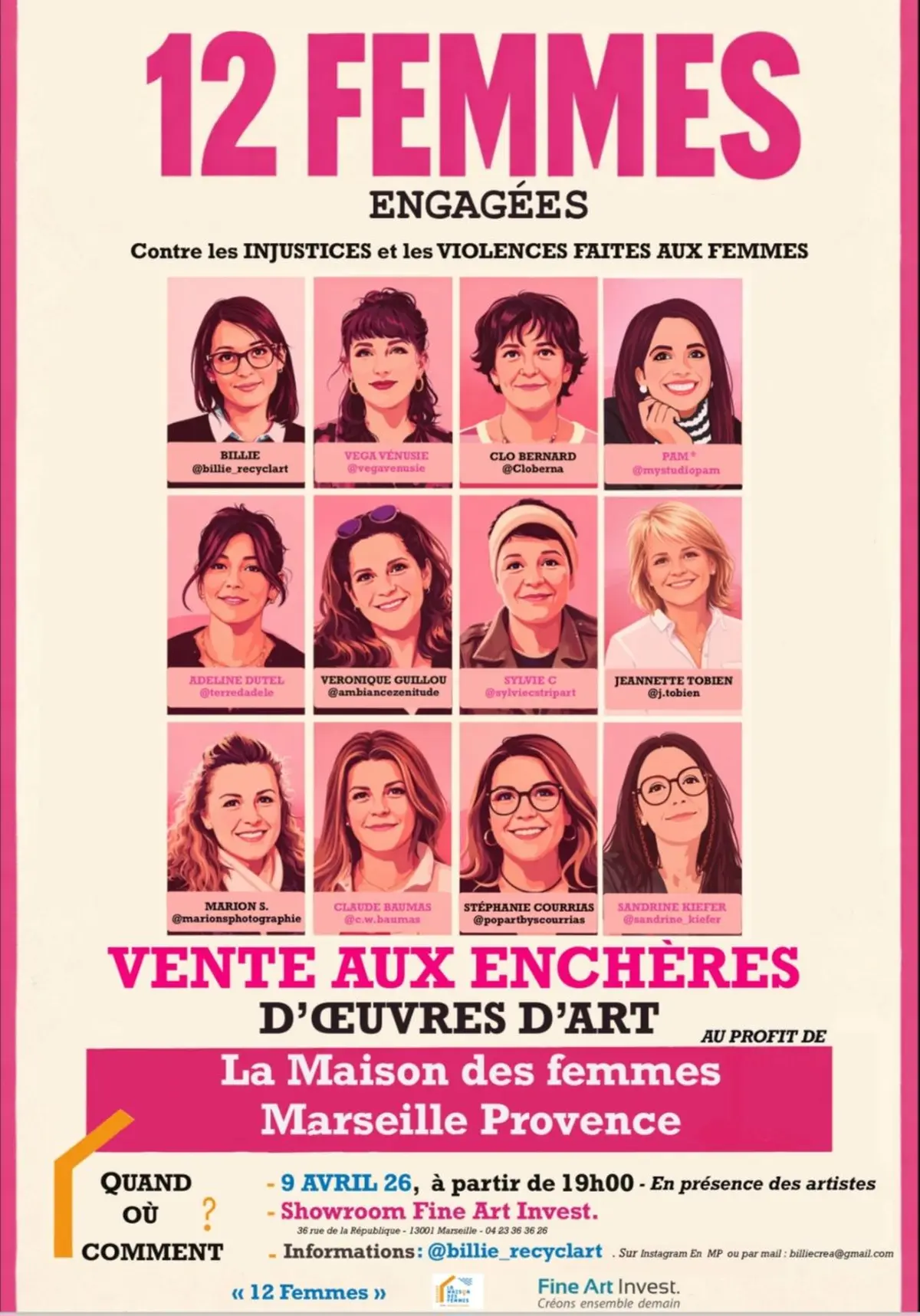 Vente aux enchères solidaire pour La Maison des femmes Marseille Provence 