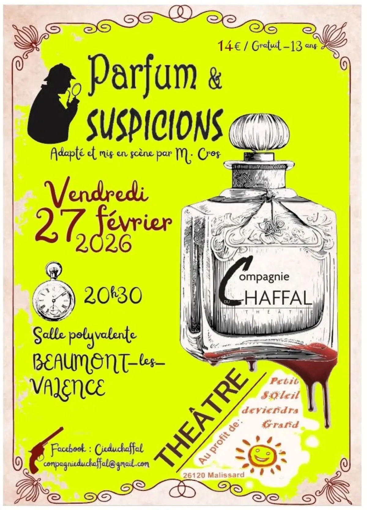 SOIREE THEÂTRE:    « Parfum et Suspicions »