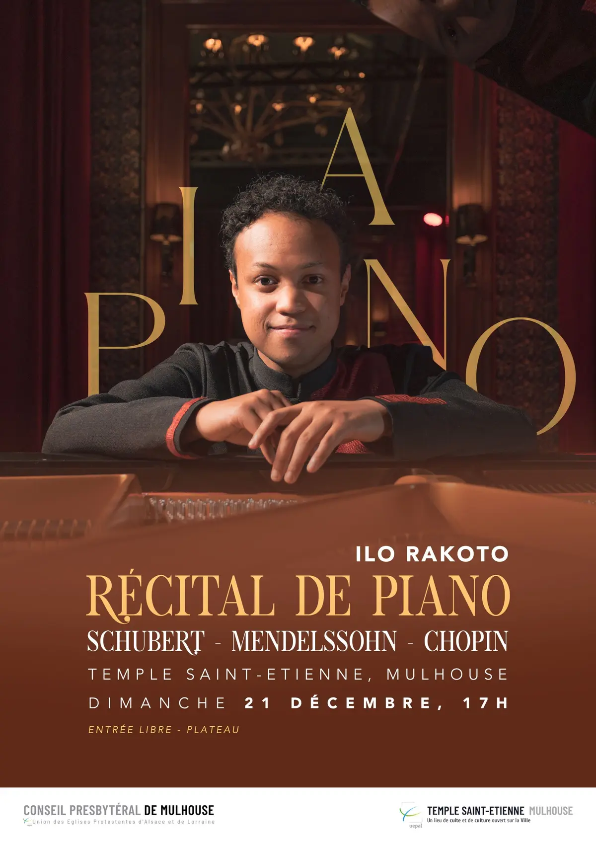 Concert - Avec Ilo Rakoto - Schubert, Mendelssohn, Chopin (piano)