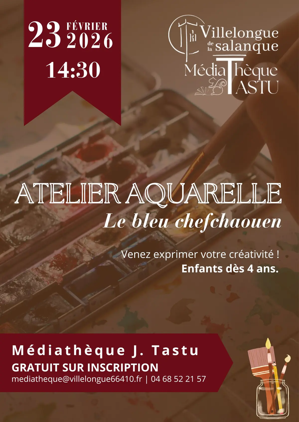 Atelier Aquarelle | Médiathèque J.Tastu