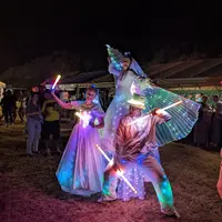 Spectacle de réouverture - Jonglage, poésie et animations lumineuses &copy; Compagnie Libellune