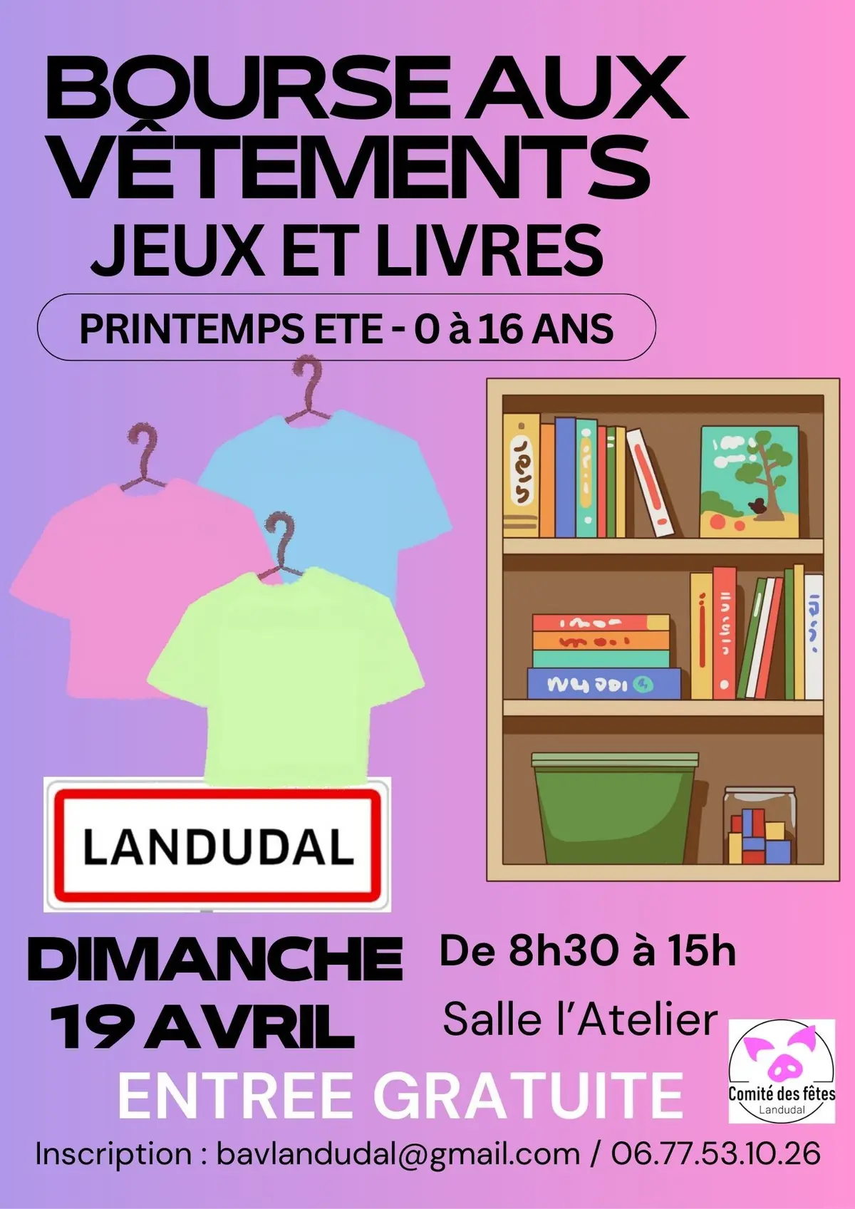 Bourse aux vêtements, jeux, livres 0 à 16 ans printemps/été