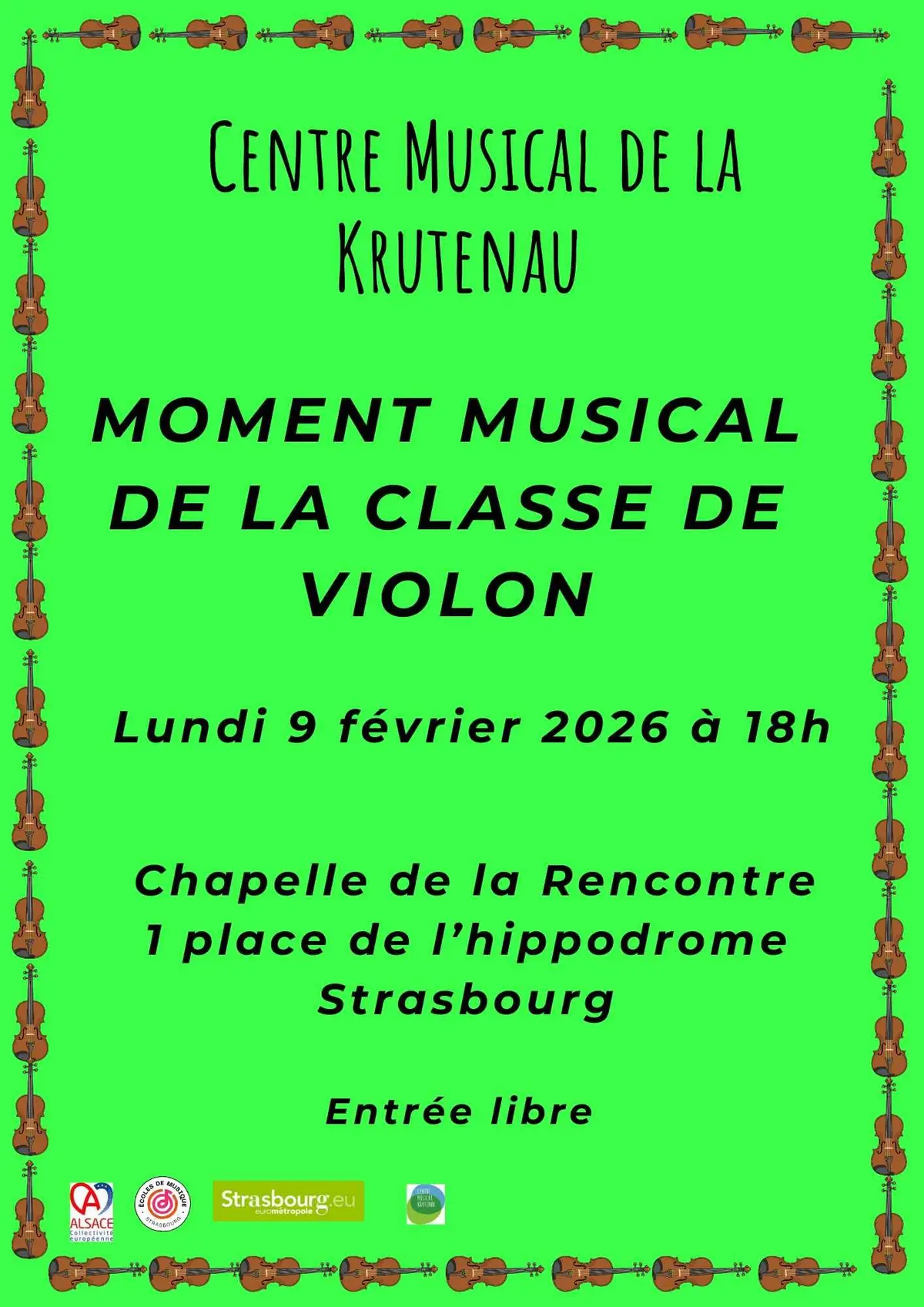 Audition de la classe de violon