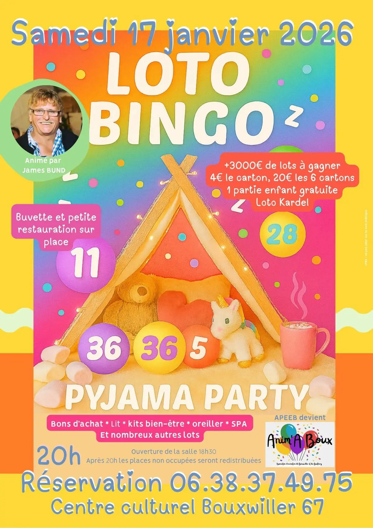 Loto bingo pyjama party