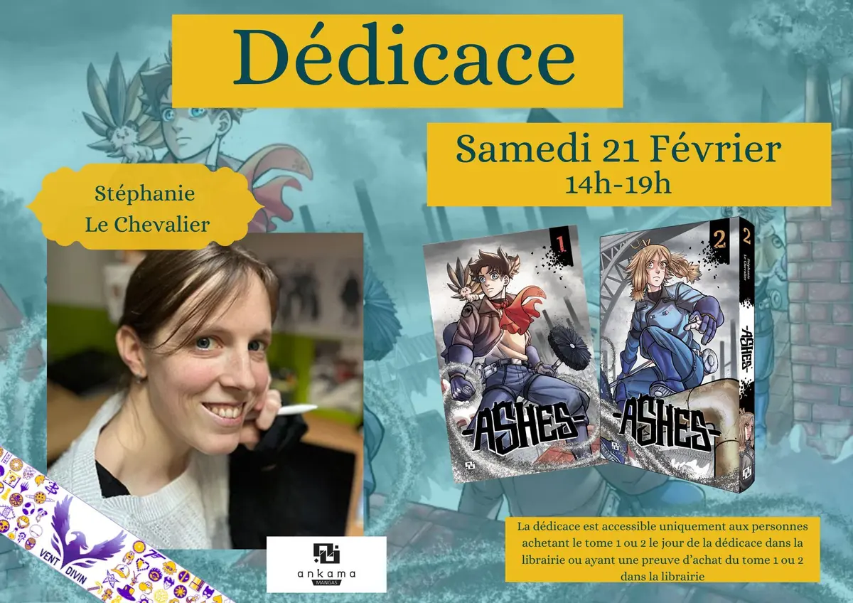 Dédicace manga Stéphanie le Chevalier - Ashes