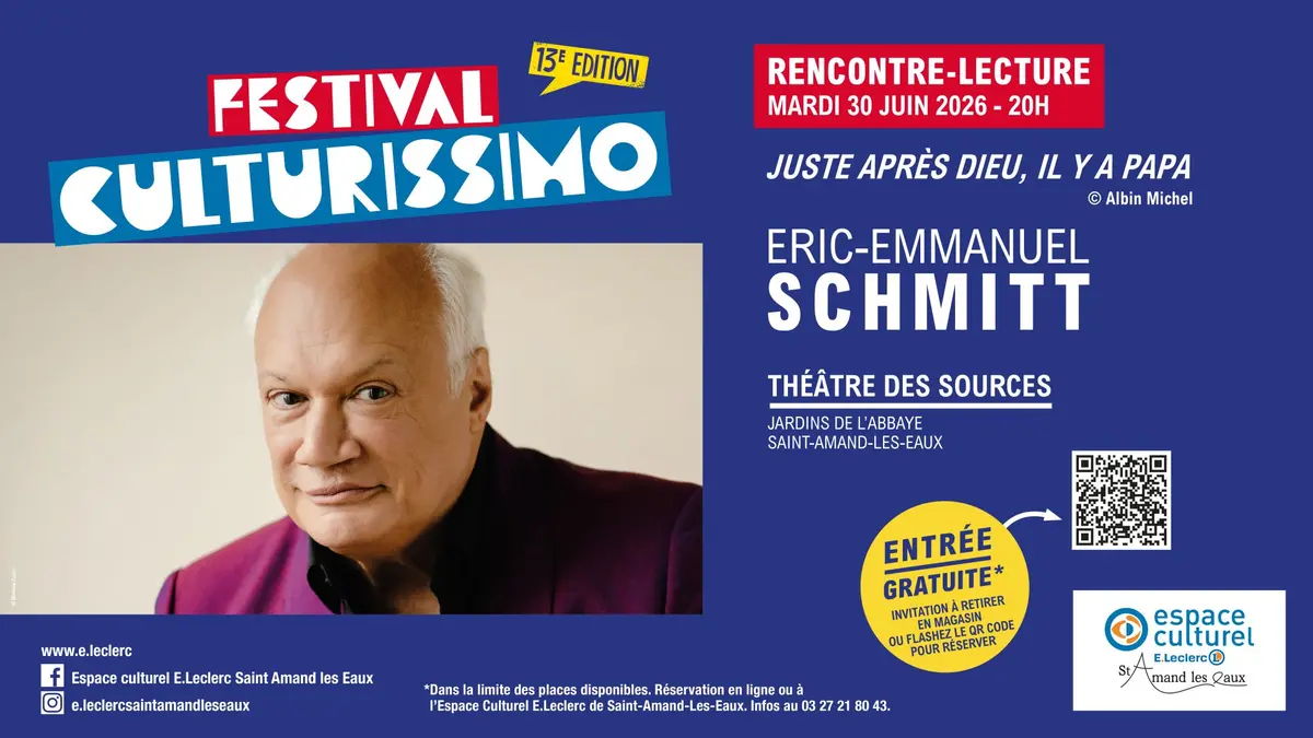 Festival Culturissimo - Rencontre/Lecture d'Eric-Emmanuel Schmitt