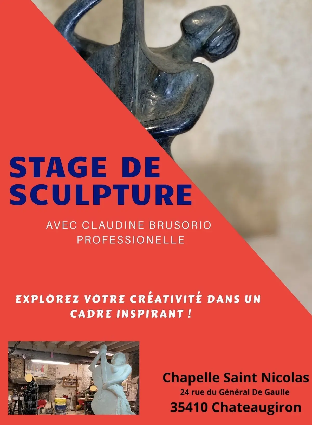 Stage de sculpture modelage et taille de pierre