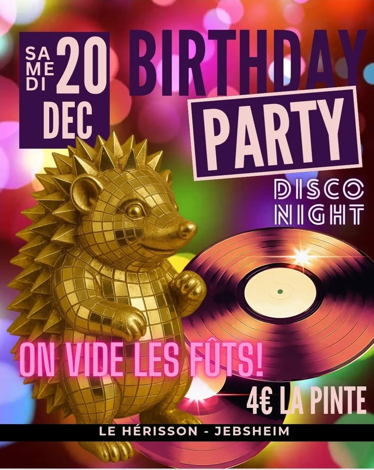 BIRTHDAY party du Hérisson 