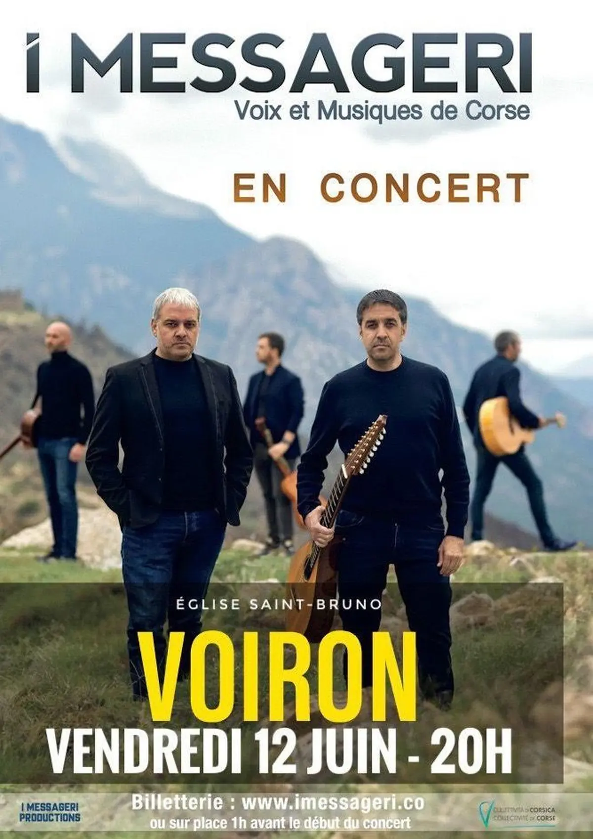 Concert groupe I MESSAGERI (Voix et musiques de Corse)
