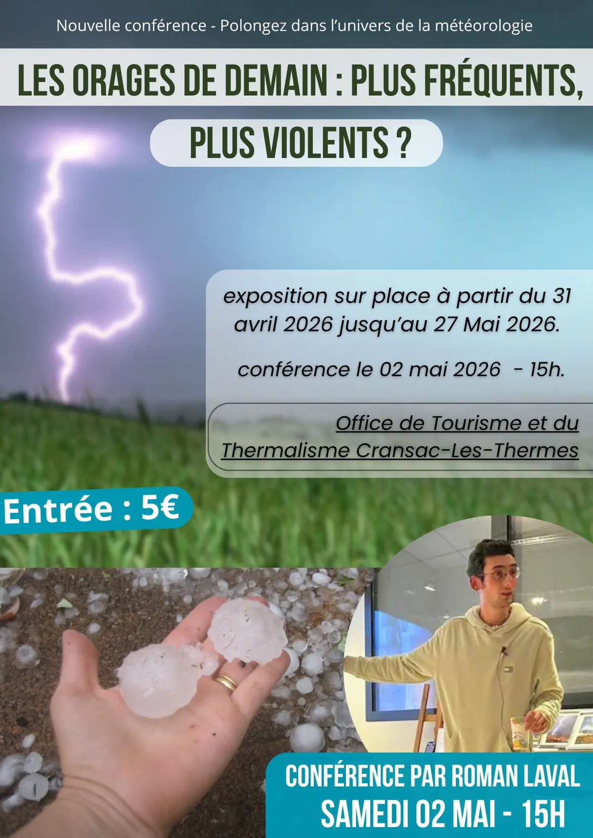 Conférence - Expo : Les orages de demain, plus fréquents, plus violents ? 