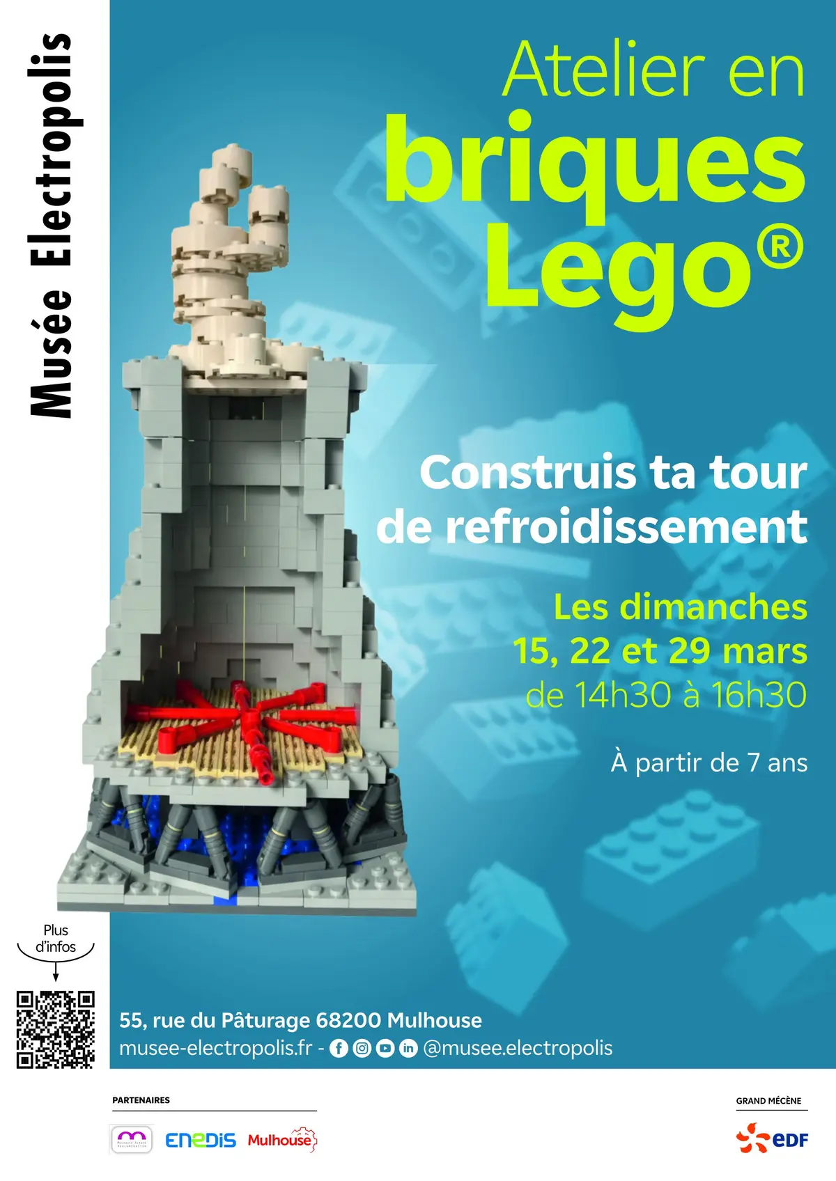 Atelier en briques LEGO® : Construis ta tour de refroidissement