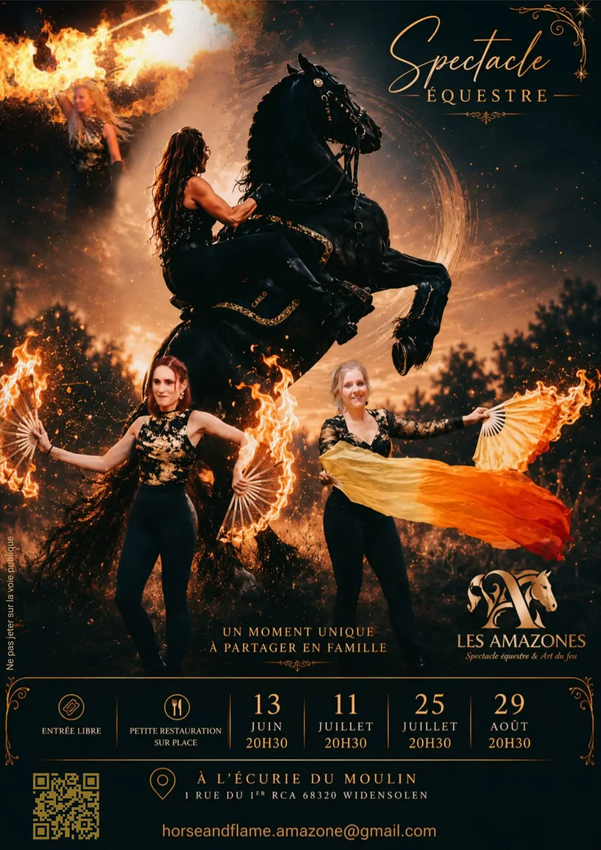 Spectacle équestre et art du feu 