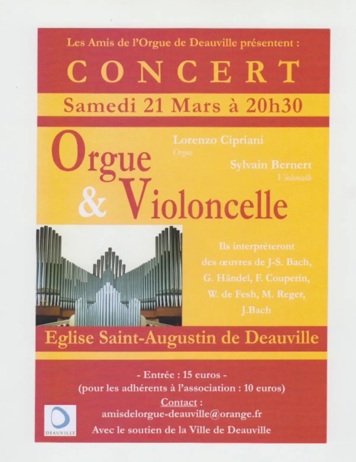 Orgue & violoncelle à Deauville